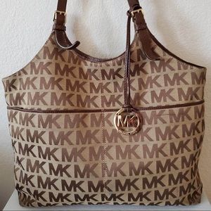 Michael Kors Signature MK Canvas Tote Bag